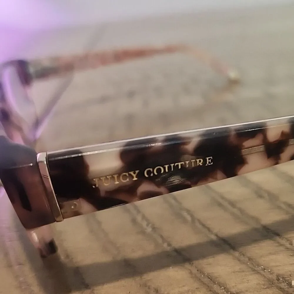 FRAMES ONLY Juicy Couture JU 136 0L76 Tortoise Pink Rectangular Eyeglasses 135